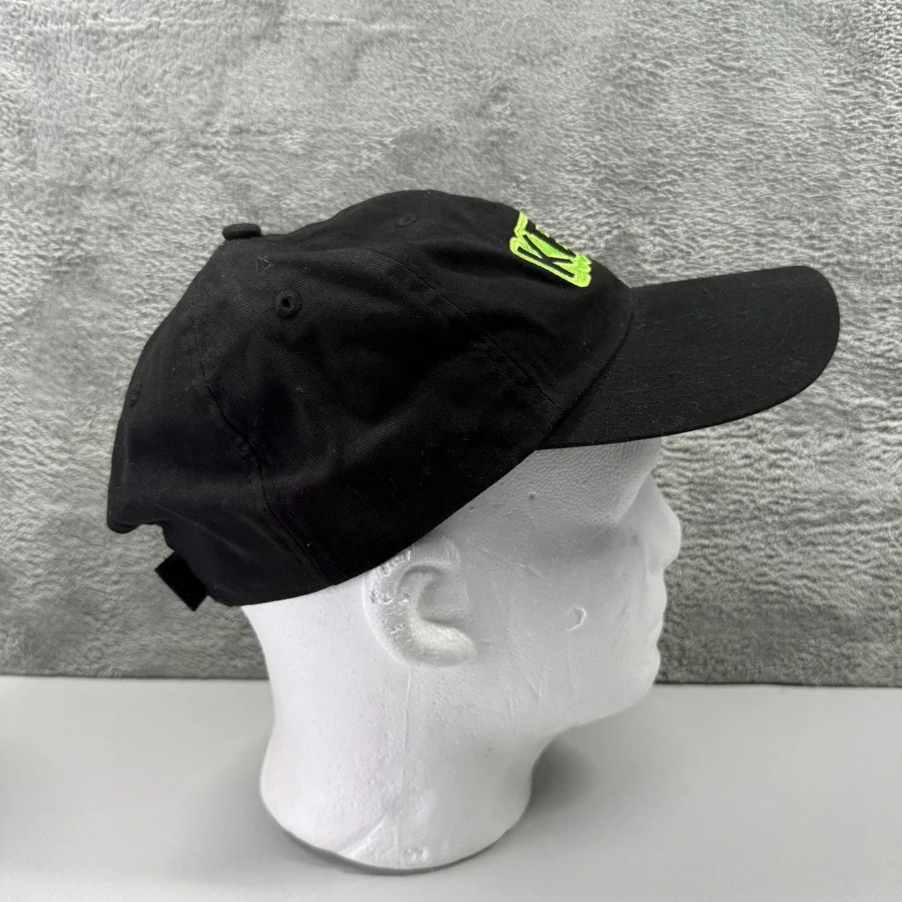 Nissin Cap KENO Baseball Hat Black Neon Green Embroidered Adjustable Strapback